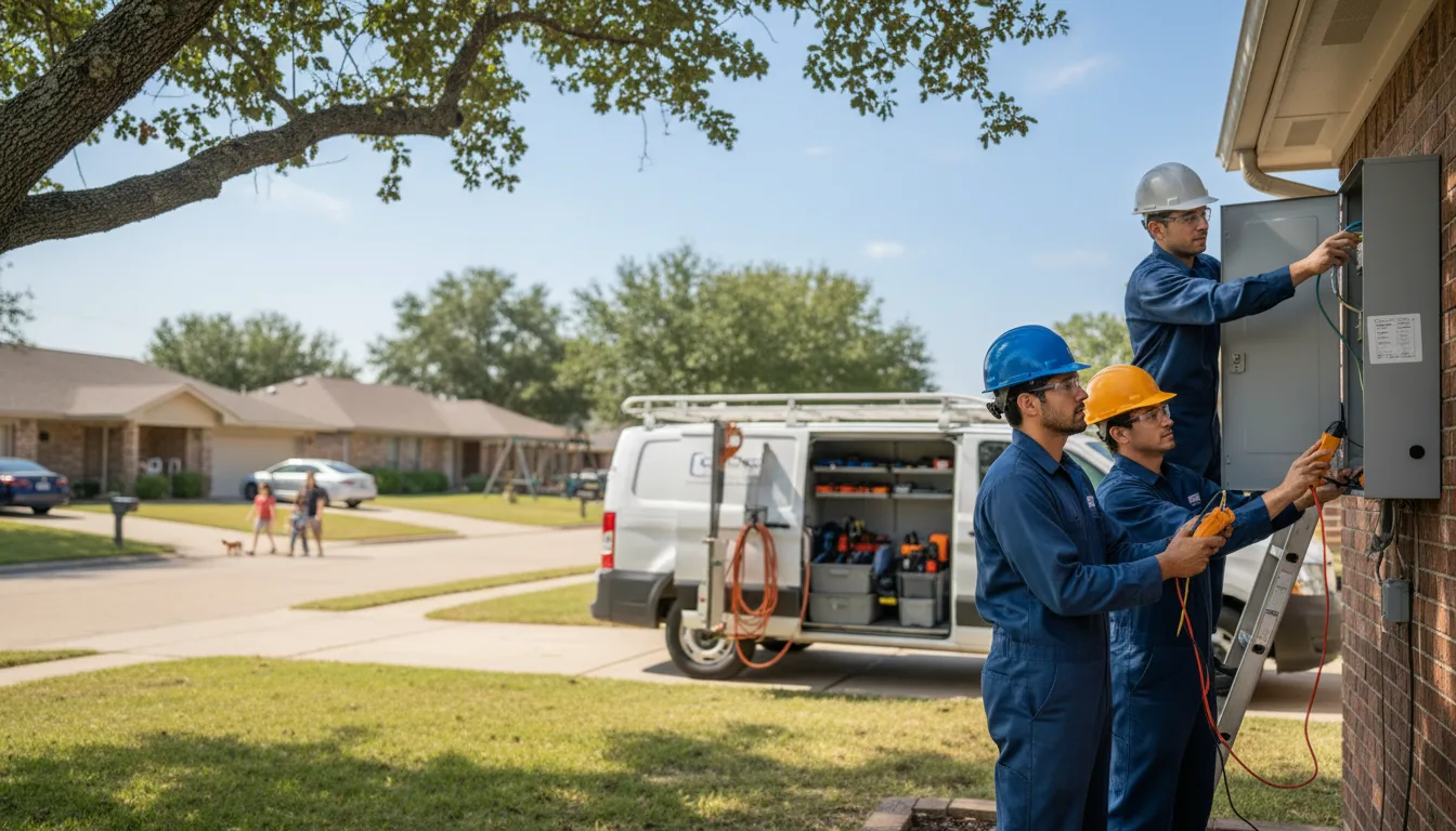 Certified electrician providing emergency electrical services in Bokchito, OK